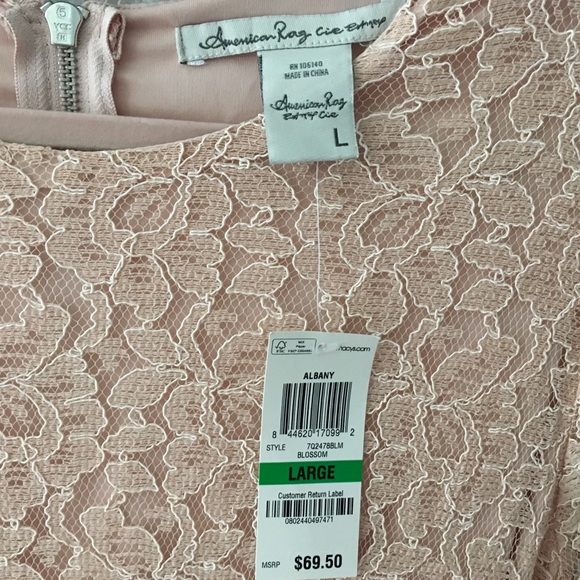 AMERICAN RAG BLUSH SKATER DRESS SIZE LARGE - Picture 3 of 7